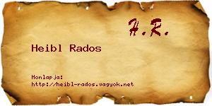 Heibl Rados névjegykártya